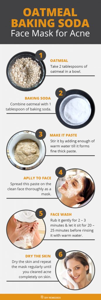 Oatmeal – Baking Soda Face Masks for Acne