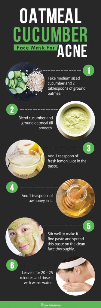 Oatmeal and Cucumber Face Masks for Acne