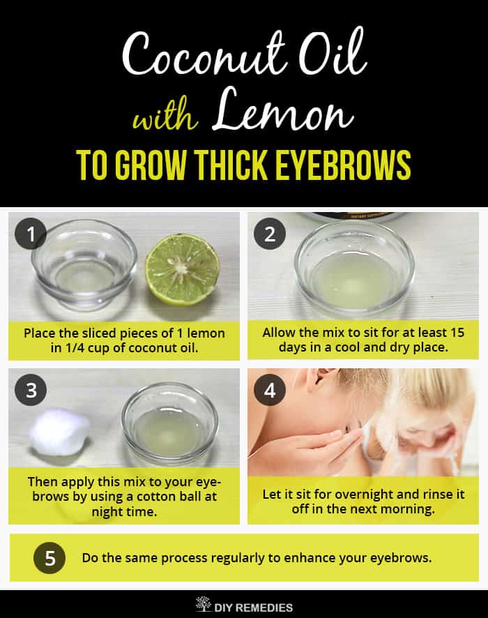 Coconut Oil with Lemon For Eyebrows
