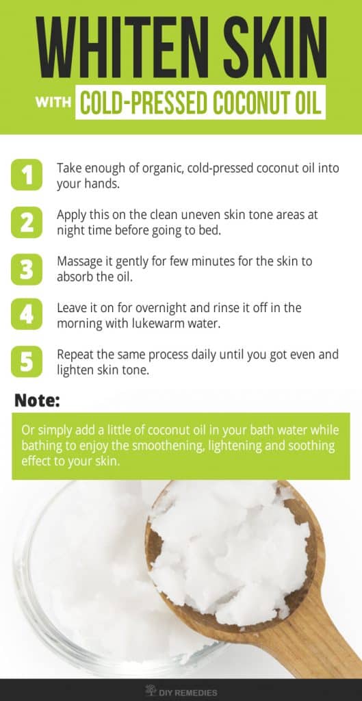 Coconut Oil works for Skin Whitening