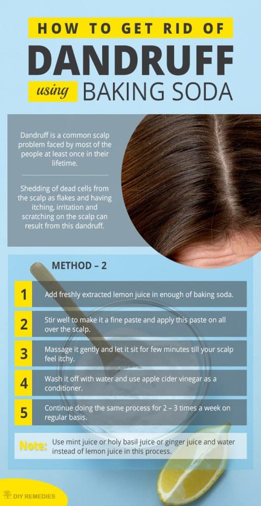 Get Rid of Dandruff using Baking Soda