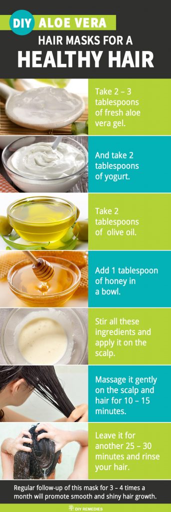 Aloe Vera with Olive Oil and Yogurt for Smooth and Shiny Hair