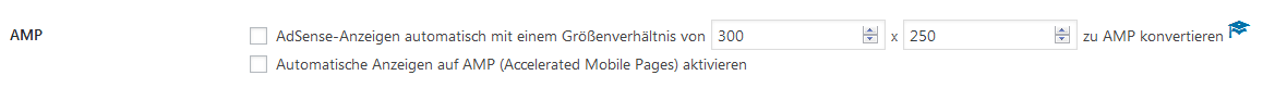 automatische Anzeigen auf AMP-Seiten