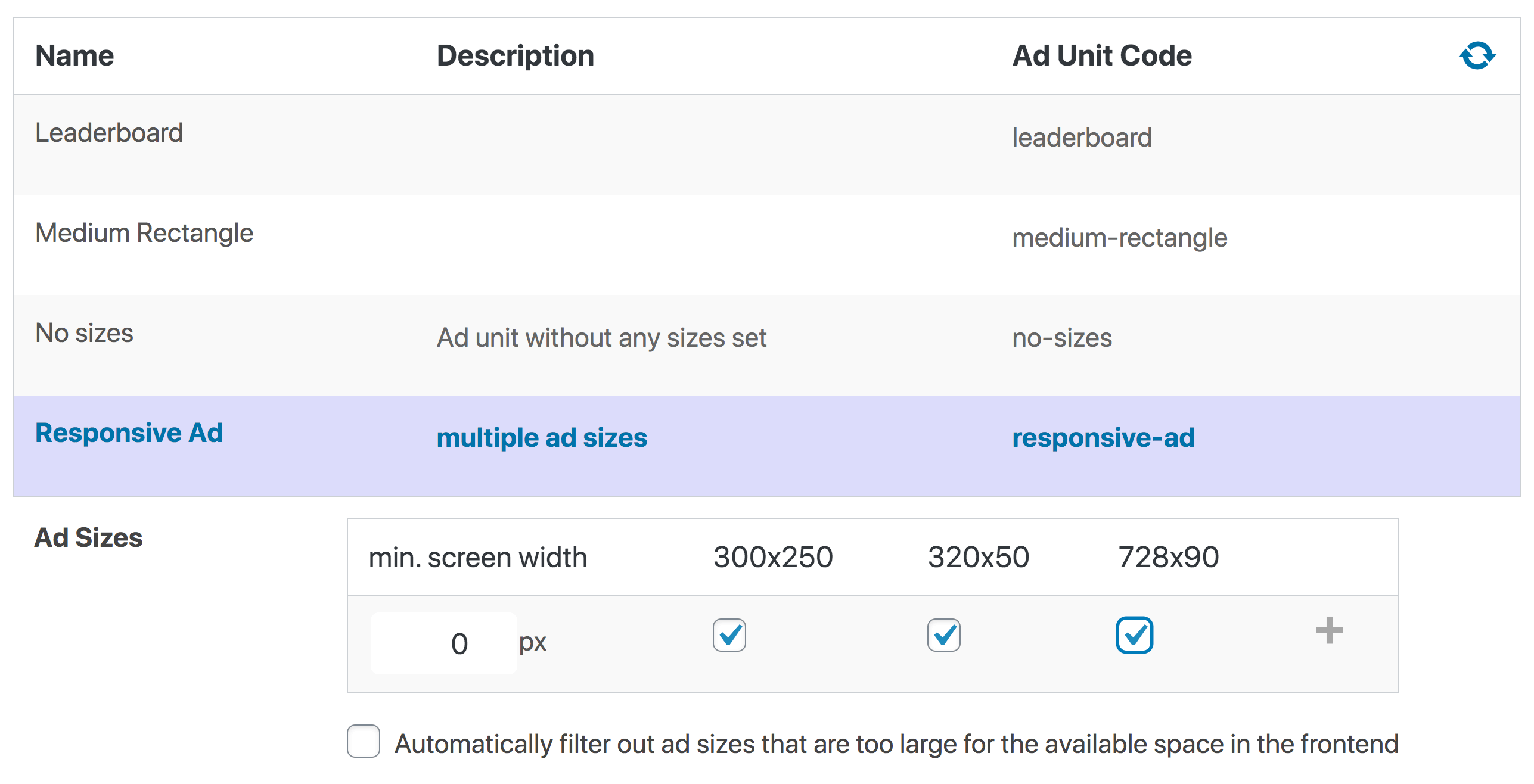 Responsive ad in Google Ad Manager