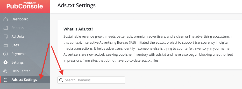 media.net ads.txt settings