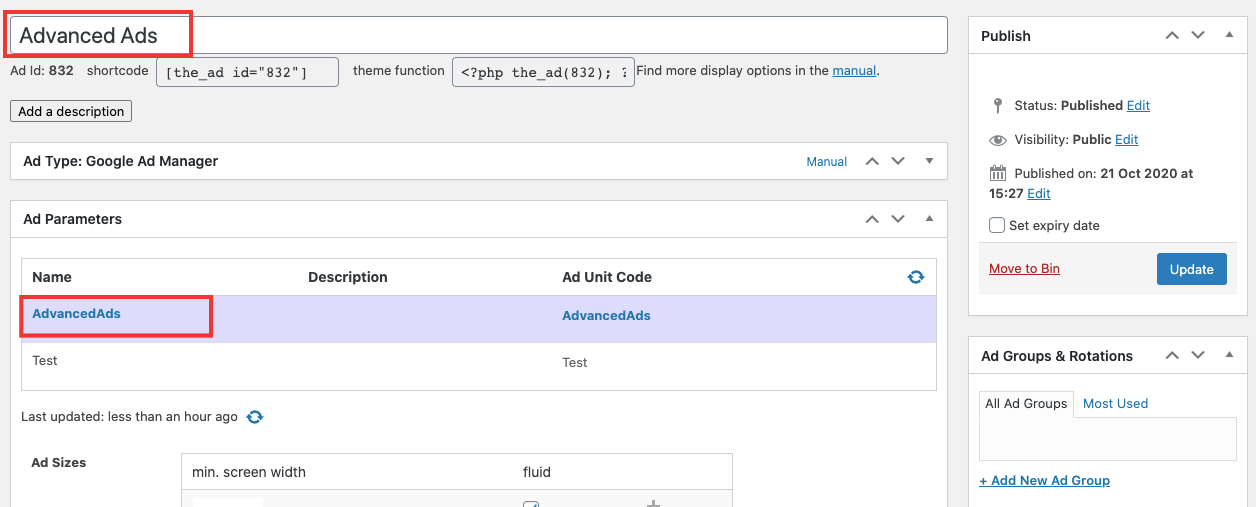 Import of your Google Ad Manager inventory
