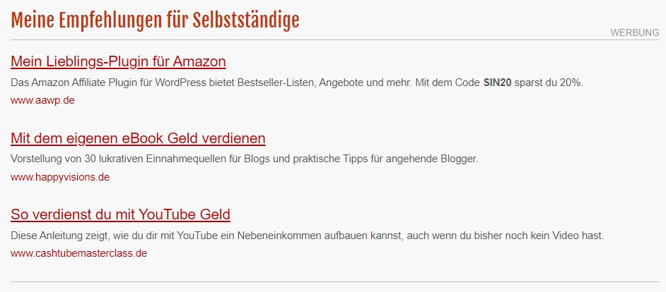 Adsense Alternative by Peer Wandiger (Selbständig im Netz)