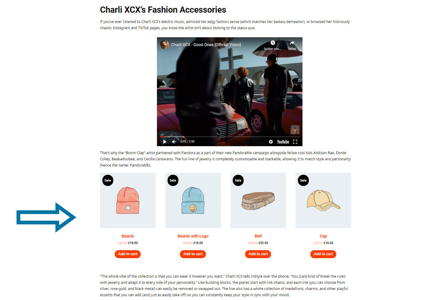 Example for a WooCommerce category banner