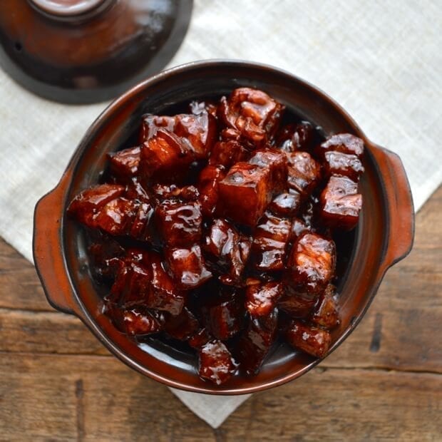 Shanghai Style Braised Pork Belly (Hong Shao Rou), by takeoutfood.best