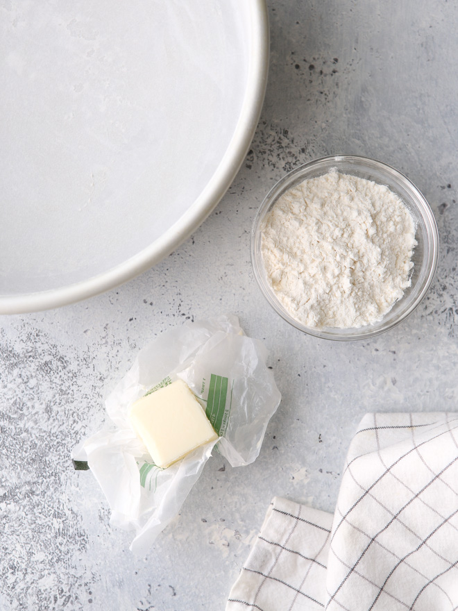 Baking non-stick spray will help prevent the cake from sticking to the pan