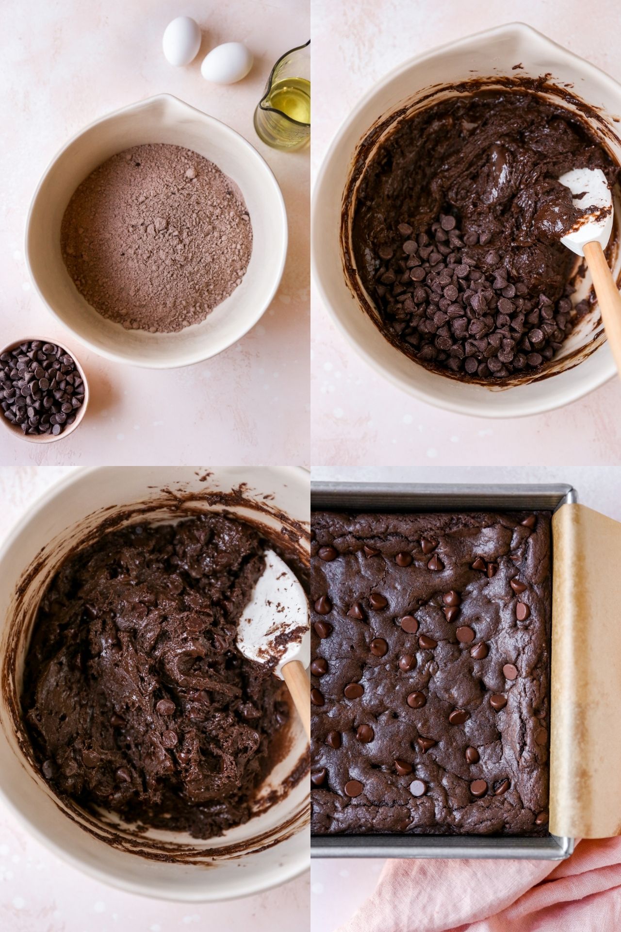 Chocolate cake mixed with chocolate chips