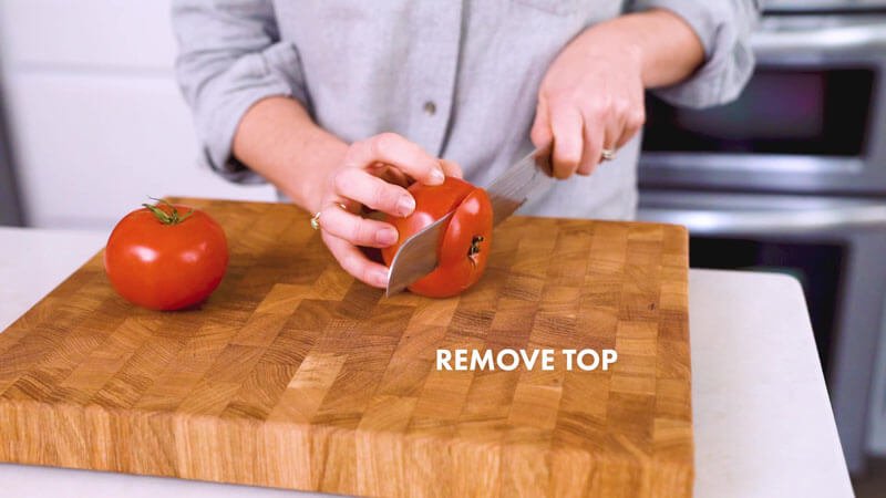 How to Cut a Tomato | Remove the head