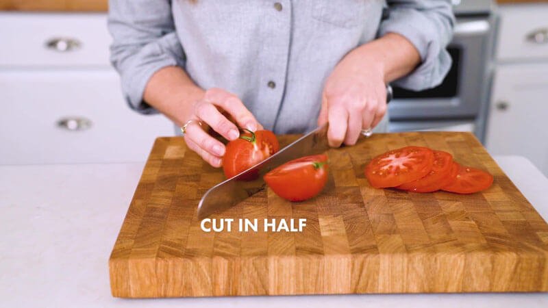 How to Cut a Tomato | Cut a tomato in half