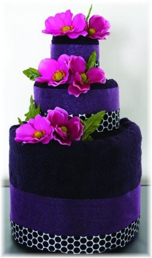 Purple Towel Cake