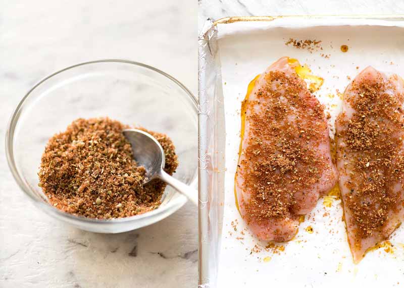 Seasoning for grilled chicken breast