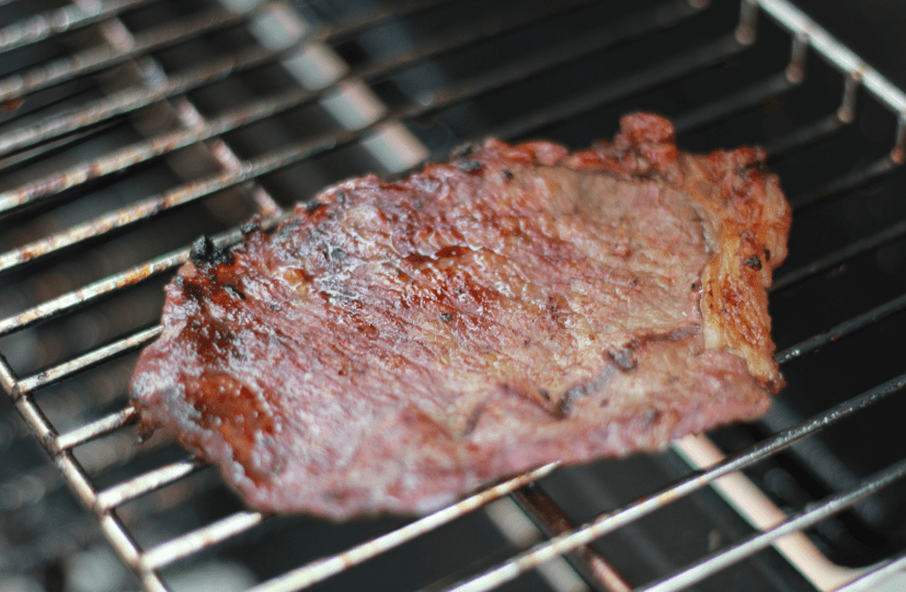 Grilled thin steak