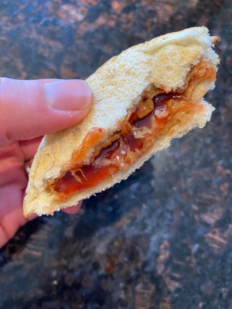 unbelievable bite of peanut butter and jelly