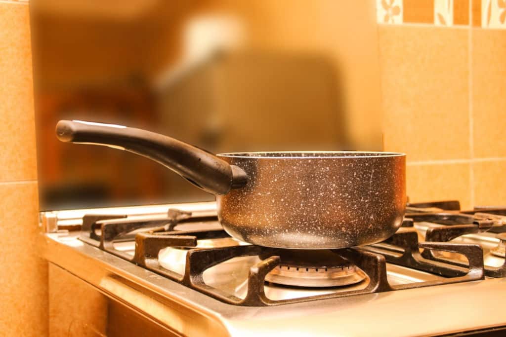 Sauce pan on the stove