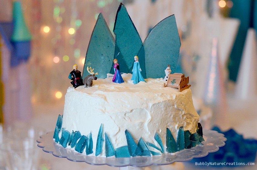 frozen cake with toys