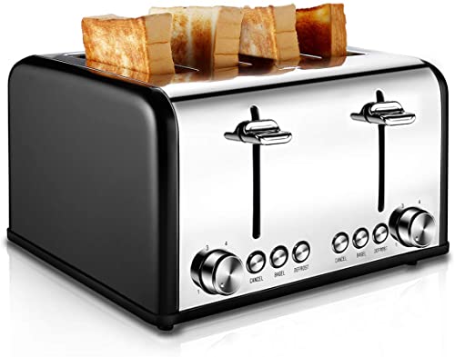 Toaster-4-Slice,-CUSIBOX-Stainless-Steel-Toaster