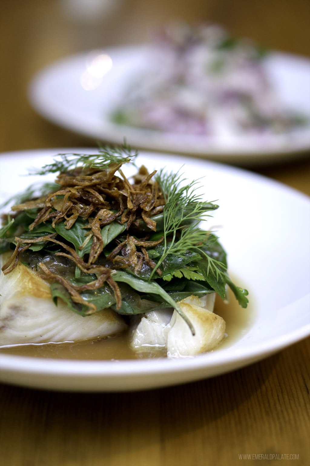 Black cod topped with herbs at one of Seattle