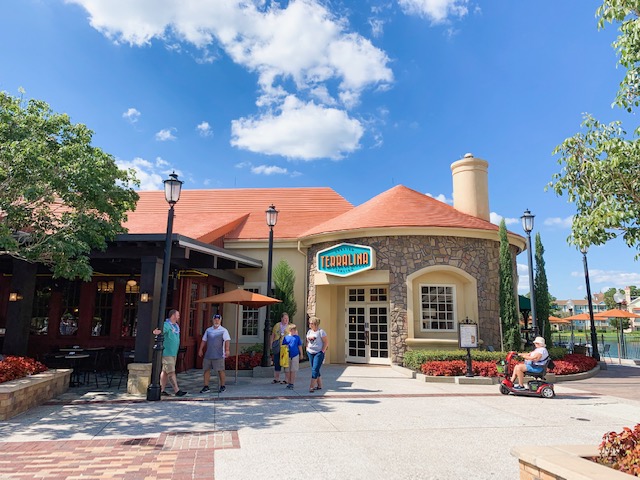 Disney Springs Restaurants Terralina exterior and main entrance