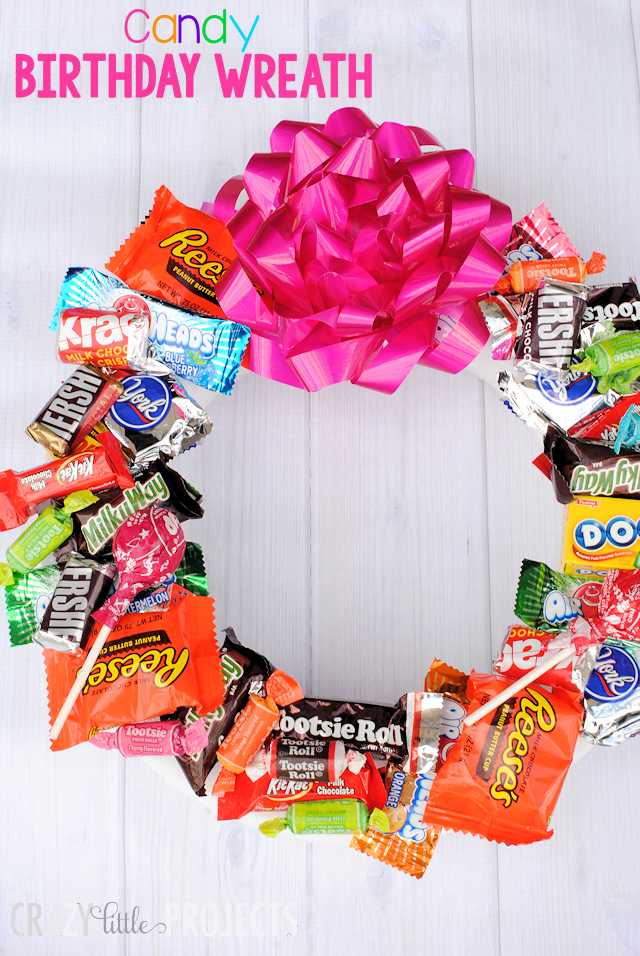 Candy wreath for birthday