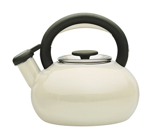 Prestige Enamel 1.4 Litre Retro Stove Top Kettle - Almond