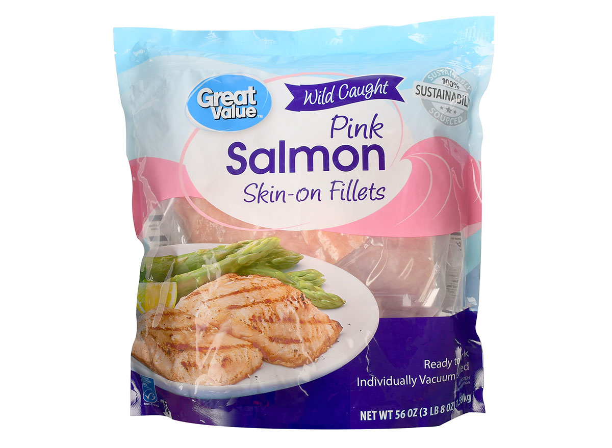 great value frozen salmon fillet bag