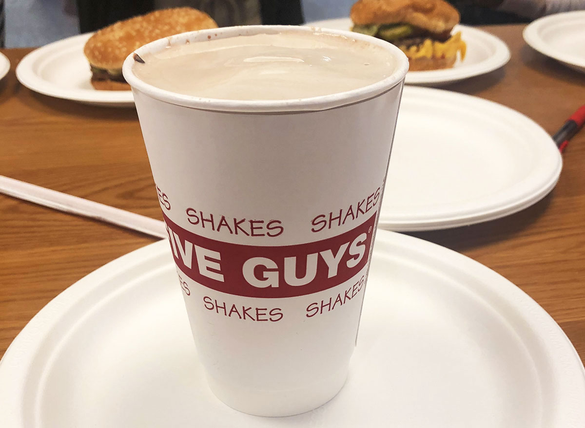 five boys shaking chocolate