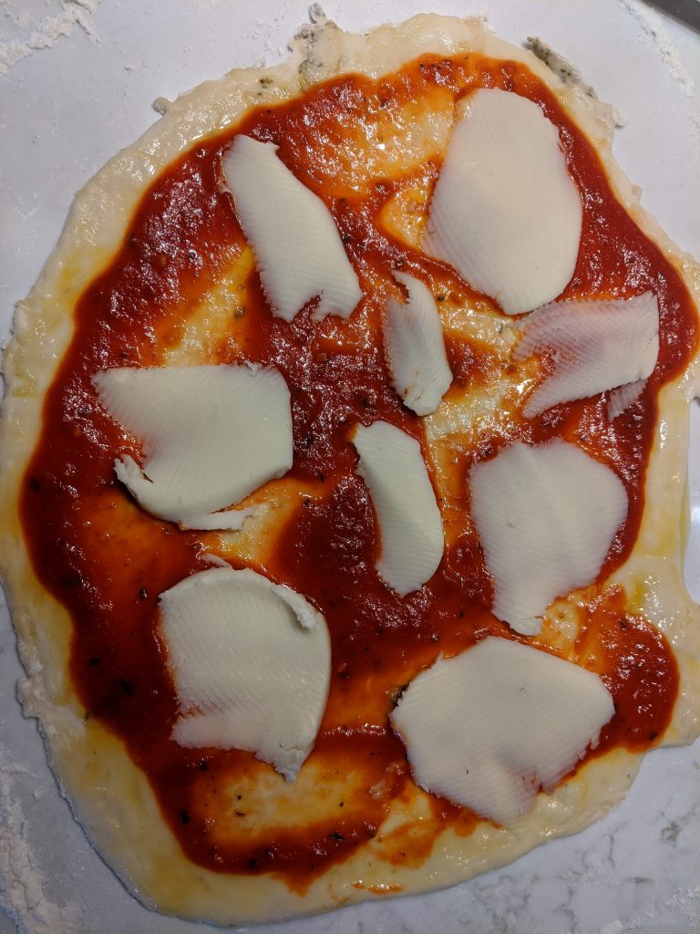 homemade margarita pizza