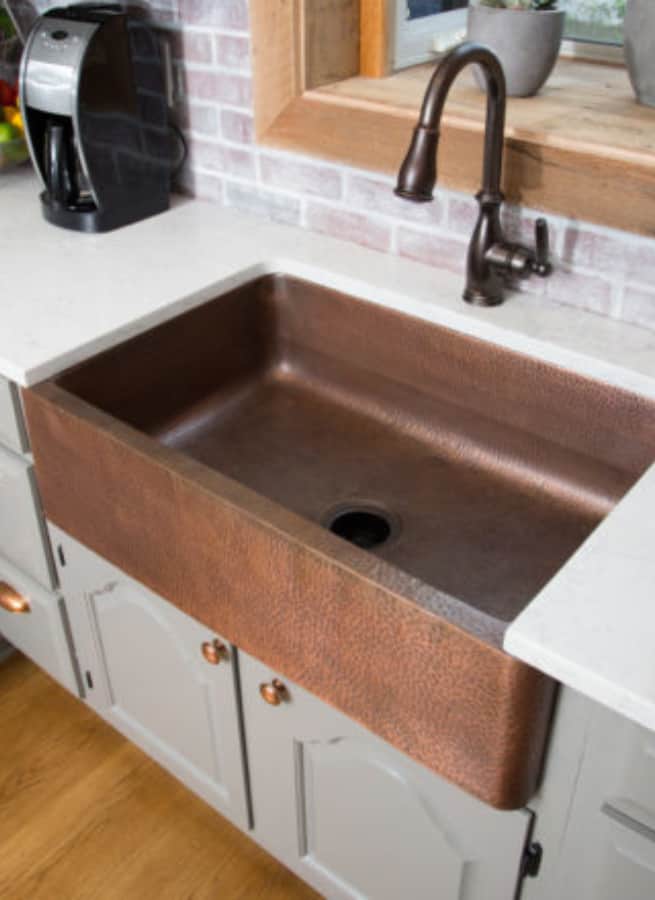 Copper kitchen sink