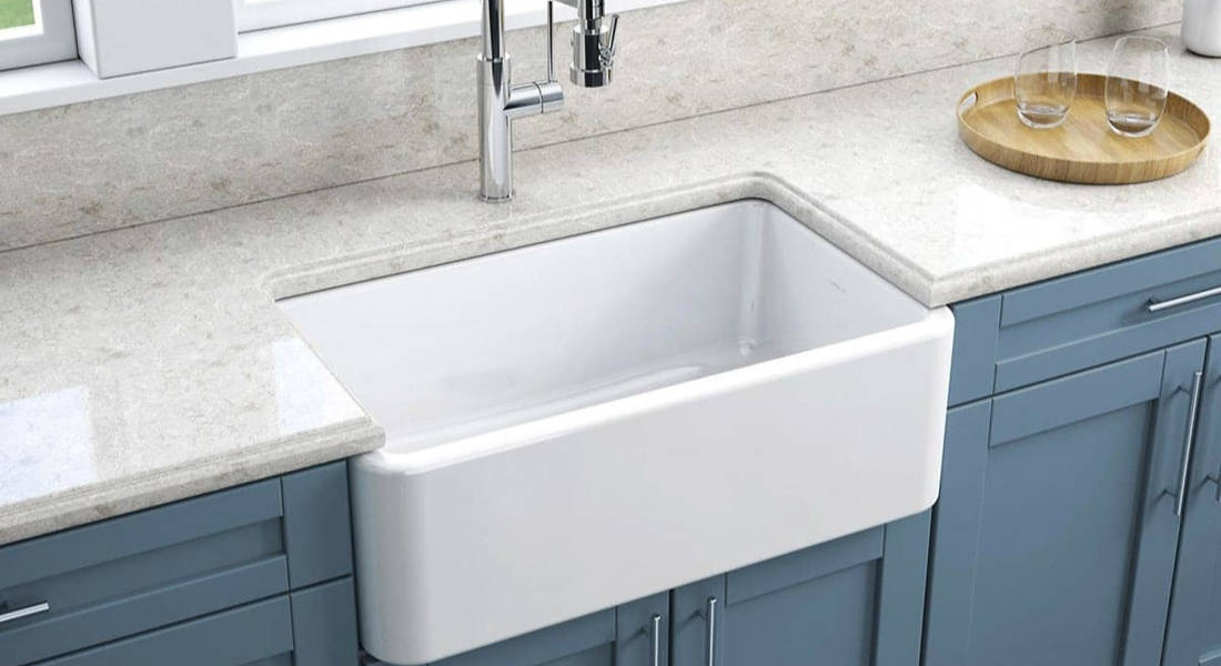 Fireclay kitchen sink material