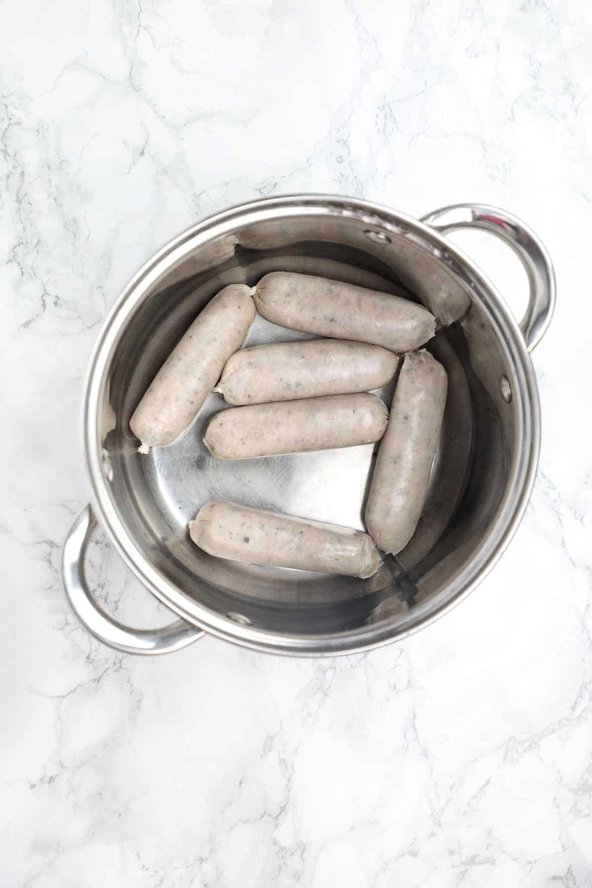 Sausage in a pot.
