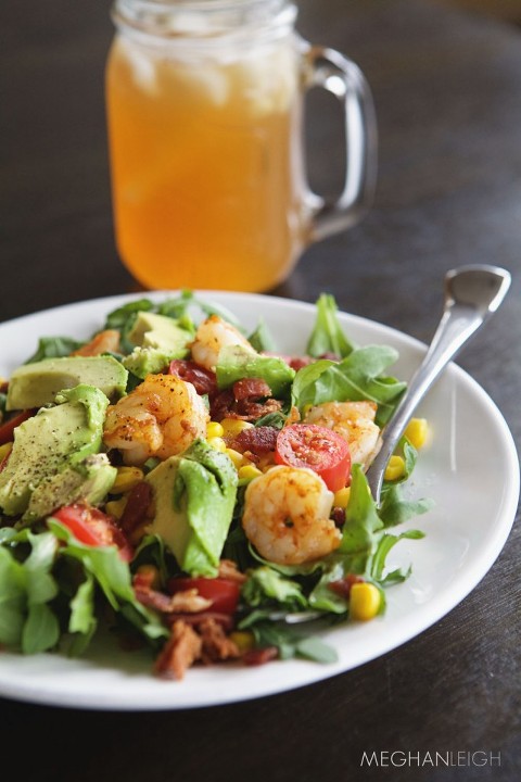 Tuesday's Tasty - Grilled Shrimp and Arugula Salad with Corn