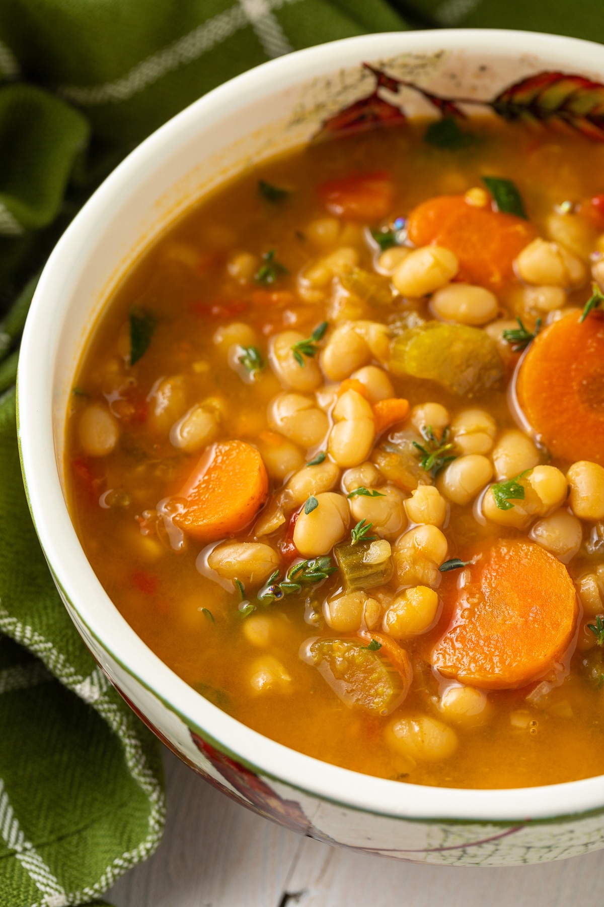 Vegetarian navy bean soup recipe # vegetarian dishes