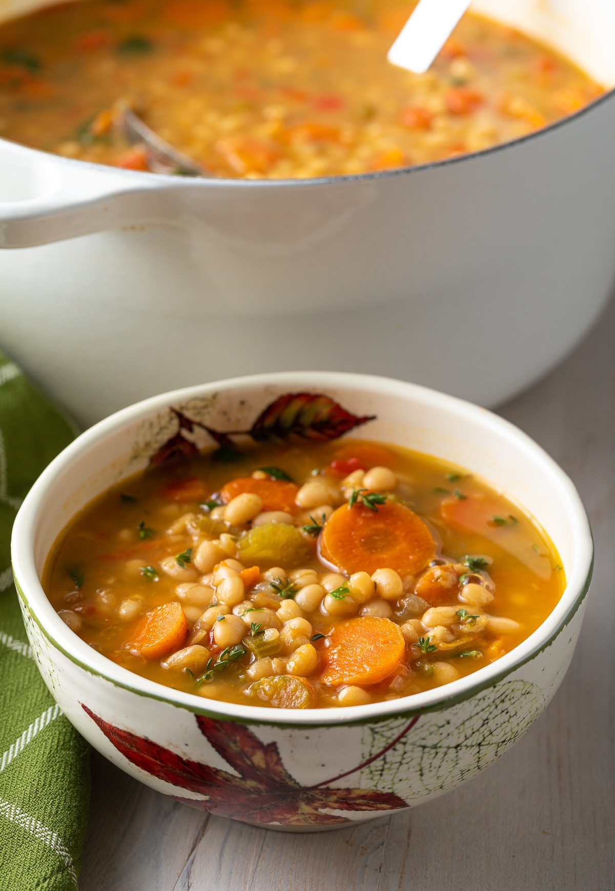 Best Vegetarian Navy Bean Soup Recipe #SpicyPerspective #vegetarian #vegan # soybean #soup #glutenfree #dairyfree