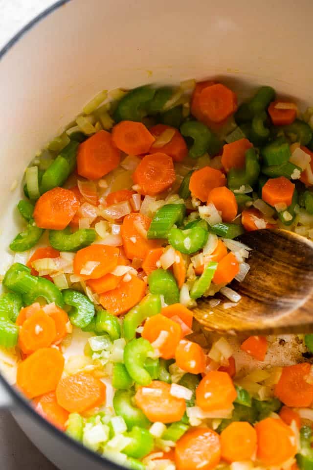 Stir-fry celery and carrots in the oven