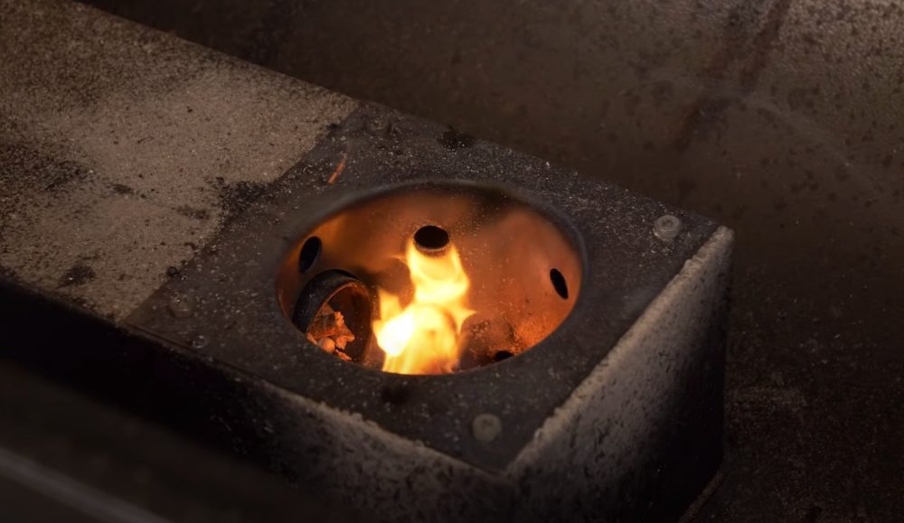 a bucket full of pellets from a pellet toaster