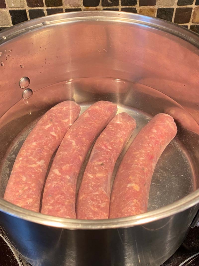 how to boil italian sausage