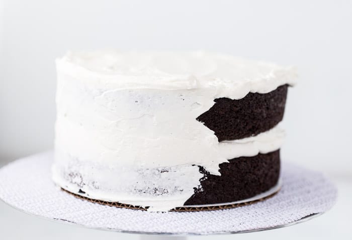 How to frost a double layer cake