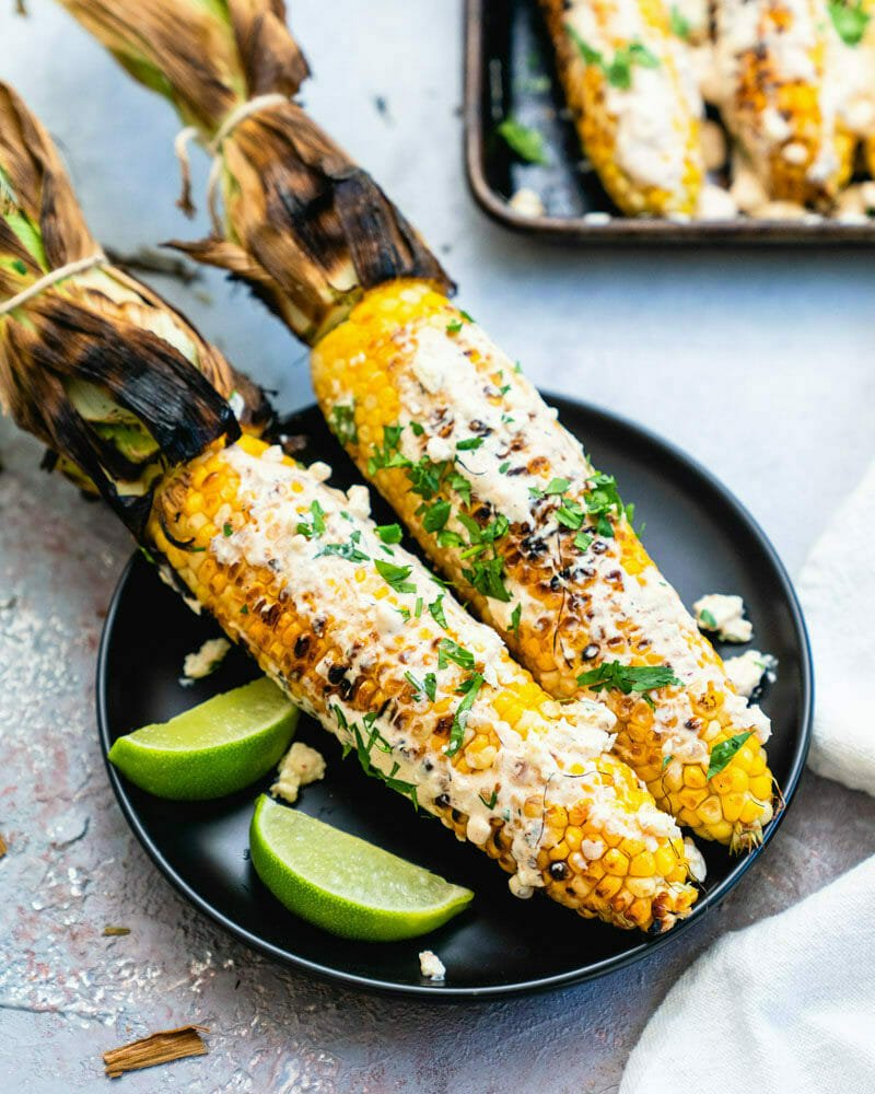 Baked corn with foil