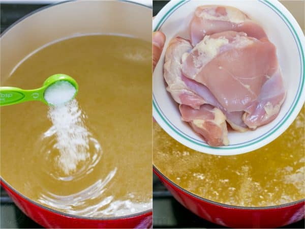 How to make creamy chicken noodle soup with chicken thighs