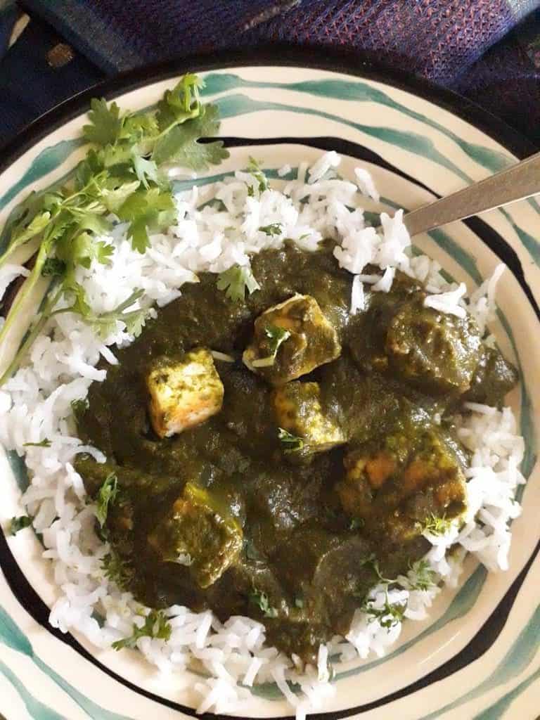 Palak Paneer - vegetarian spinach recipes