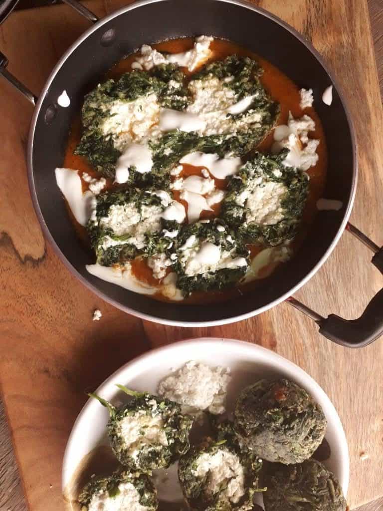 Palak paneer kofta - vegetarian spinach recipes