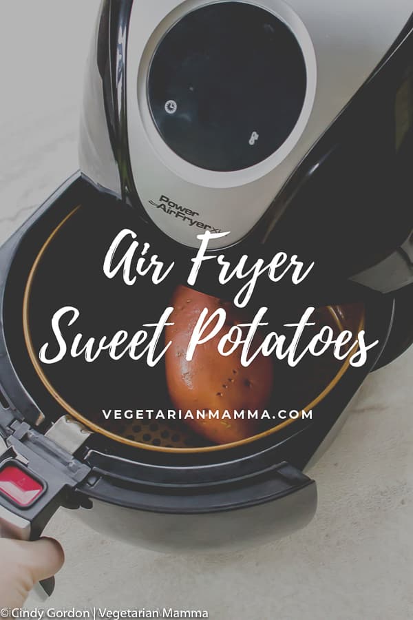 Air Fryer Sweet Potato is a delicious accompaniment to compliment any meal. Just drop the sweet potatoes into the air fryer and you'll have a sweet treat in no time. #airfryer #sweetpotato