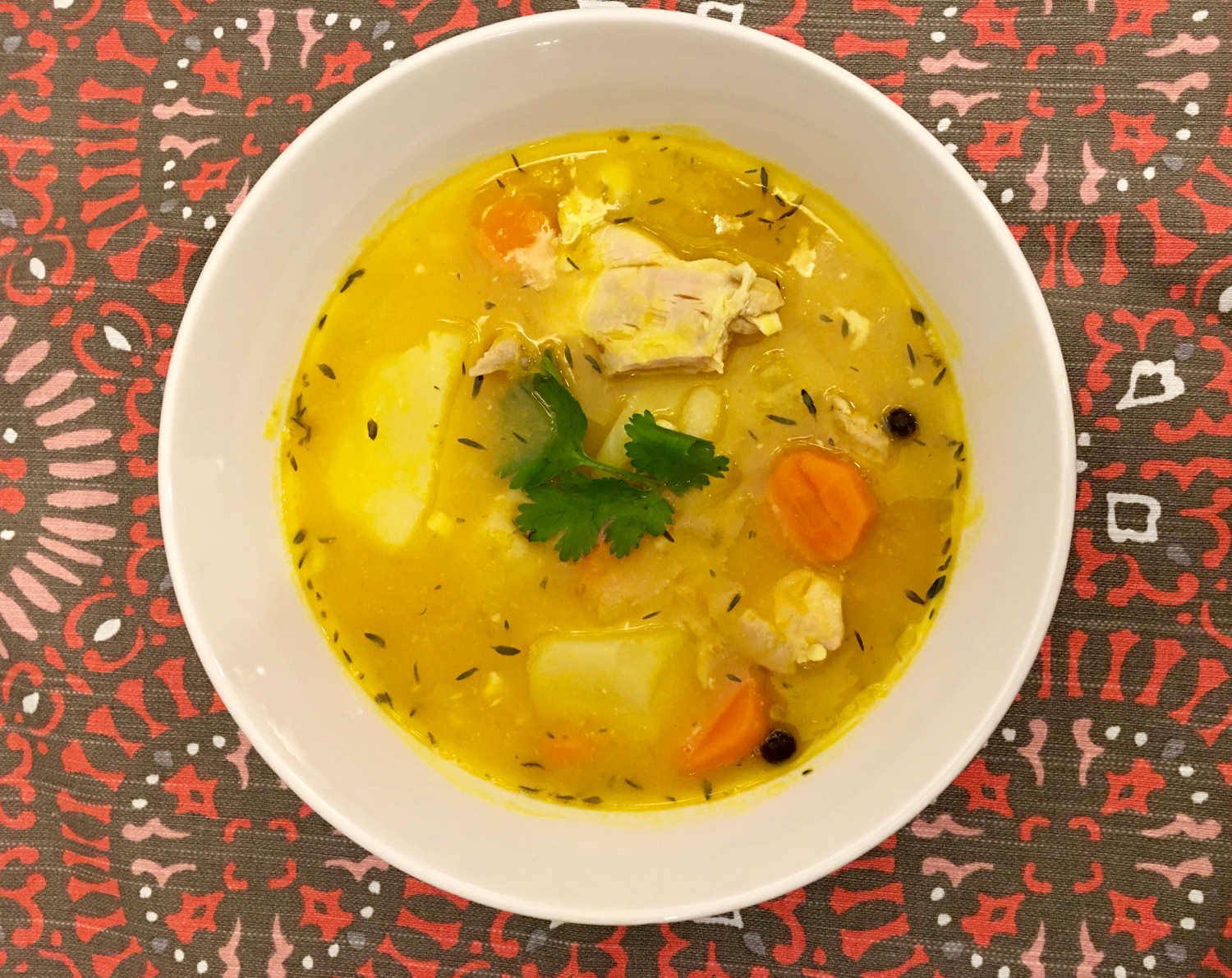 Jamaican Chicken Soup with Dumplings