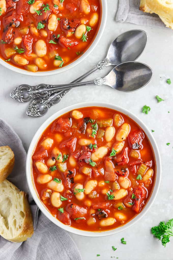 Smoky Tomato White Bean Soup