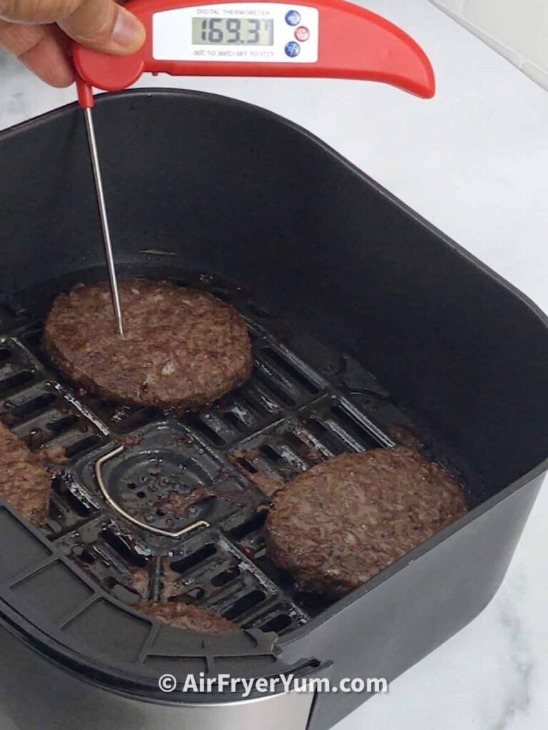 How to fry frozen hamburger patties in the air