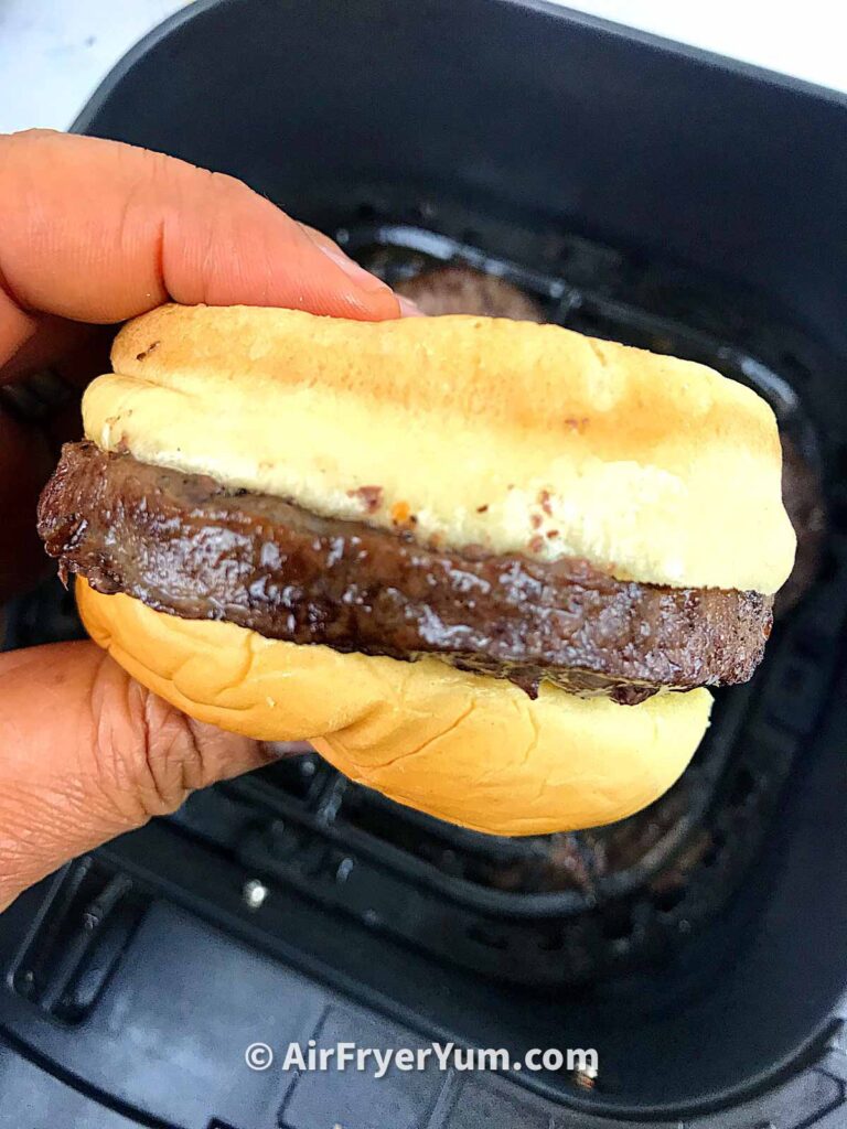 How to fry frozen hamburger patties in the air